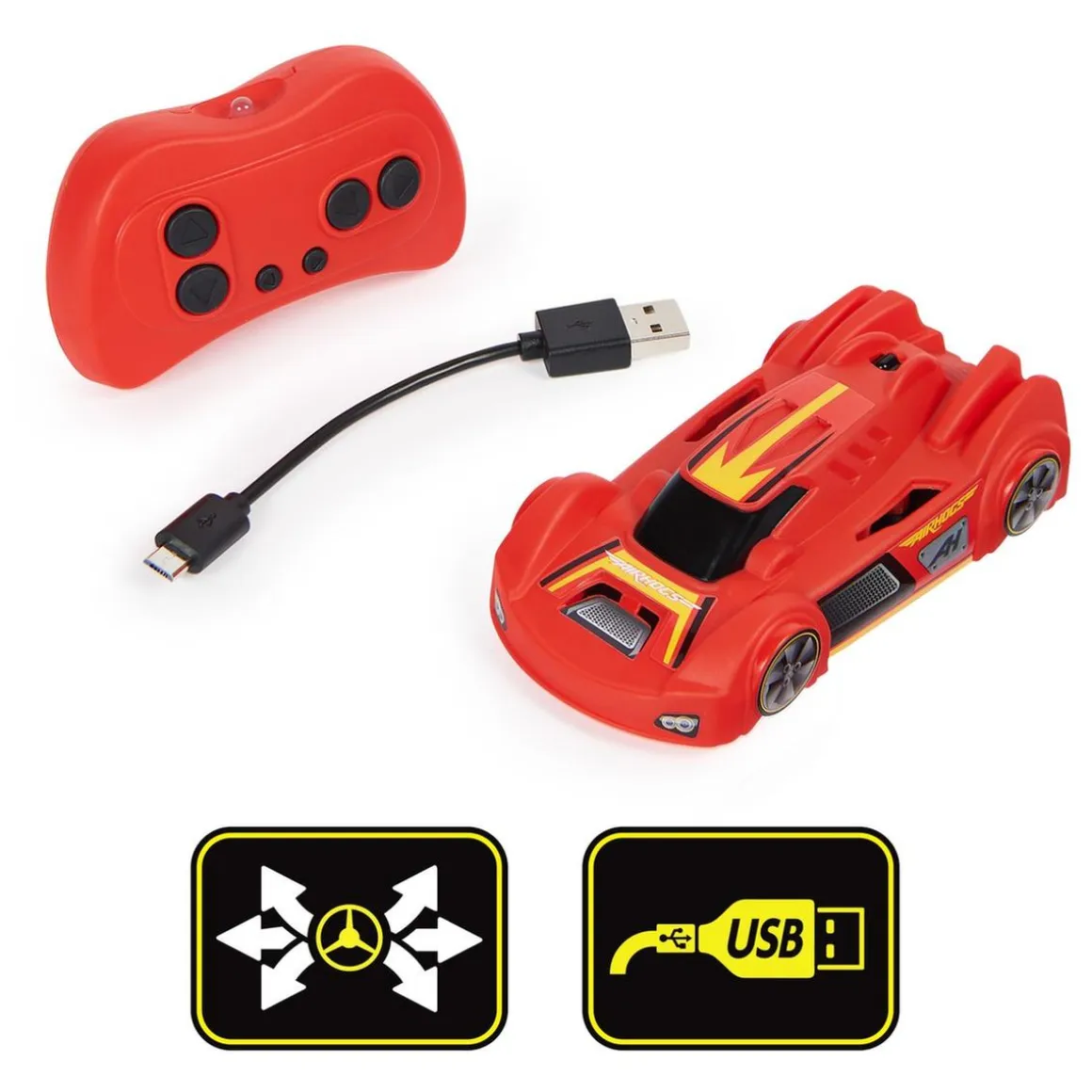 Air Hogs - Coche teledirigido Zero Gravity Sprint Wall Climber recargable mediante USB para interiores ㅤ
