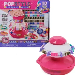 Air Hogs - Kit para hacer pulseras Popstyle con máquina de almacenamiento y cuentas reutilizables