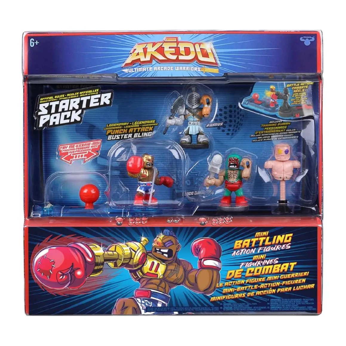 Akedo - Starter pack - Set de 3 figuras con mando (varios modelos)