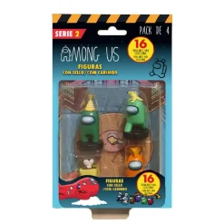 Among Us - Pack 4 figuras con sellos (varios modelos)