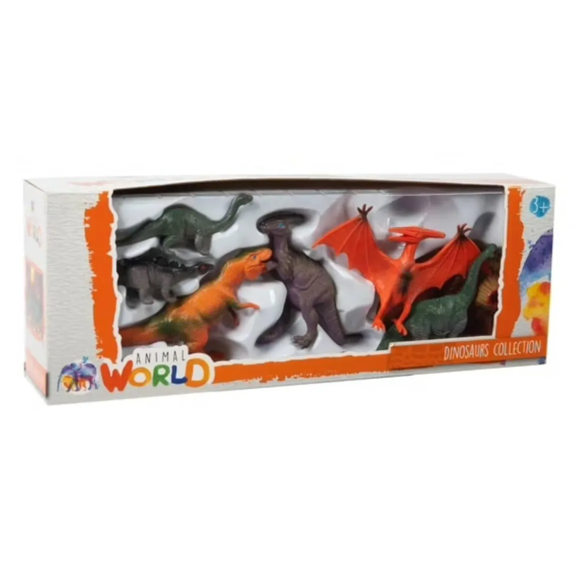 Animal World - Pack 7 figuras de dinosaurios