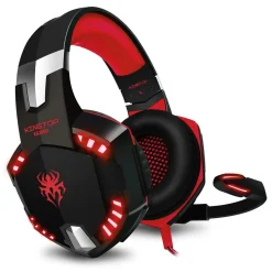 Auriculares Gaming con LED y control de volumen para consola PS4, XBOX y PC Rojo
