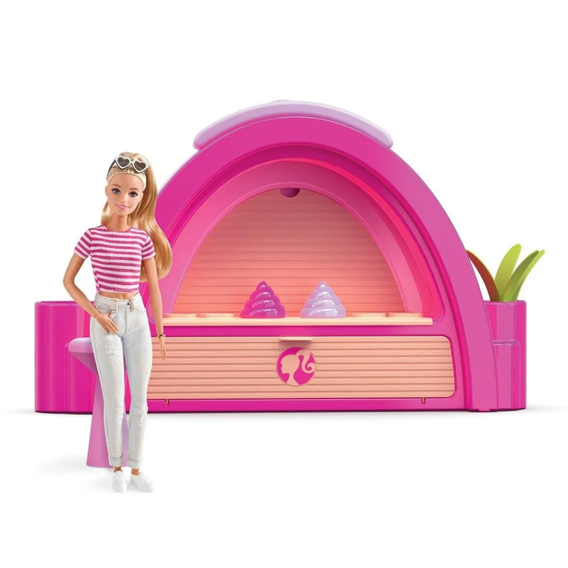 Barbie - Estuche heladería de maquillaje de Barbie