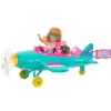 Barbie - Juguete avión biplaza con hélice giratoria y accesorios ㅤ