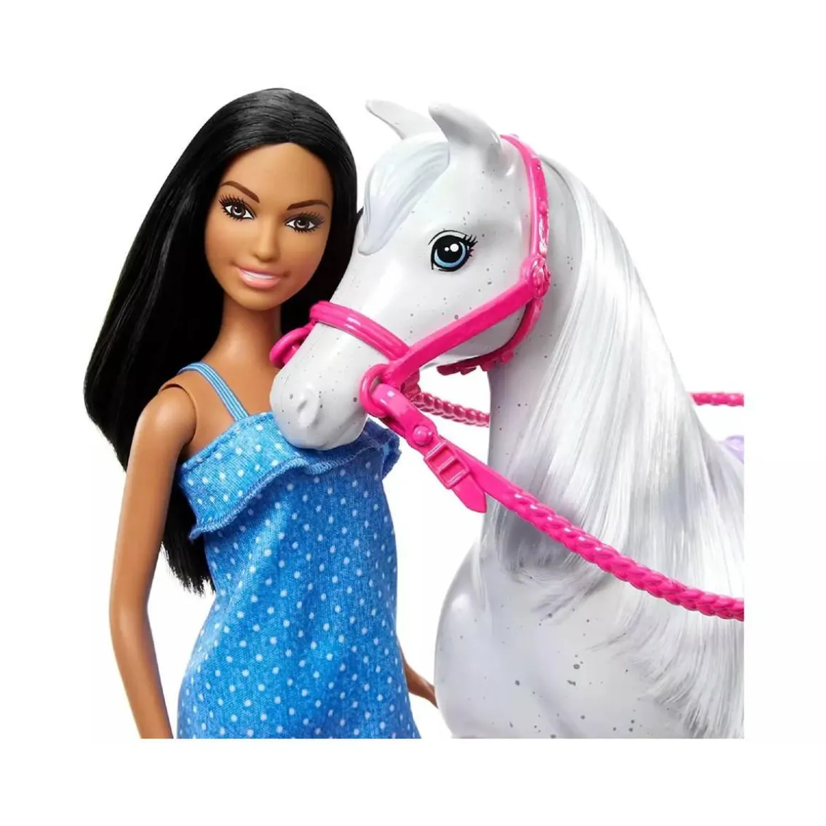 Barbie - Muñeca equitación con caballo