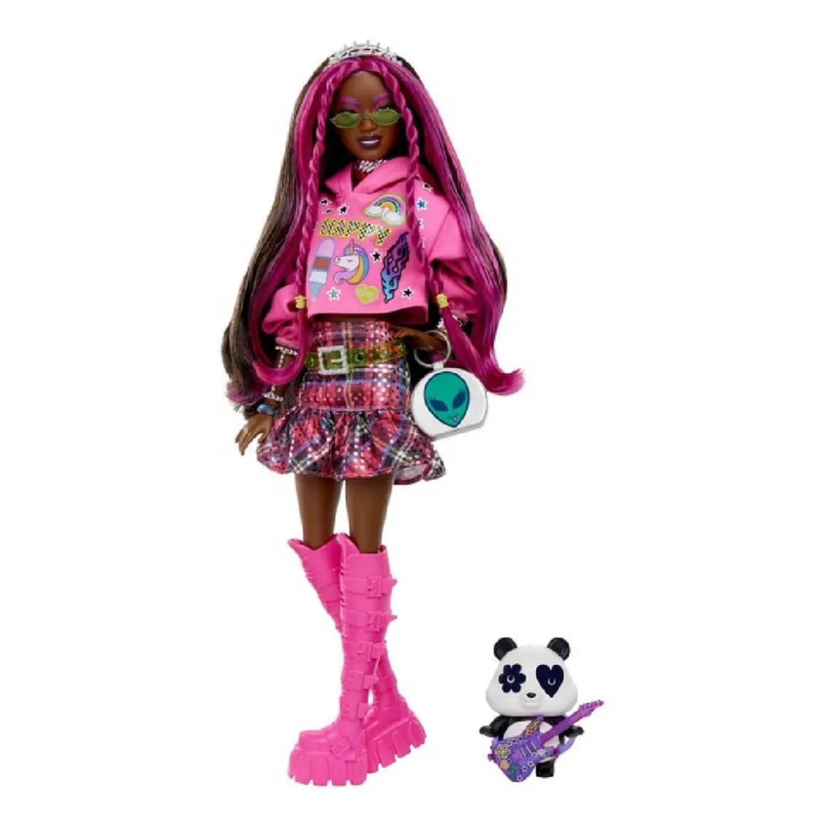 Barbie - Muñeca Extra - Mechas rosas