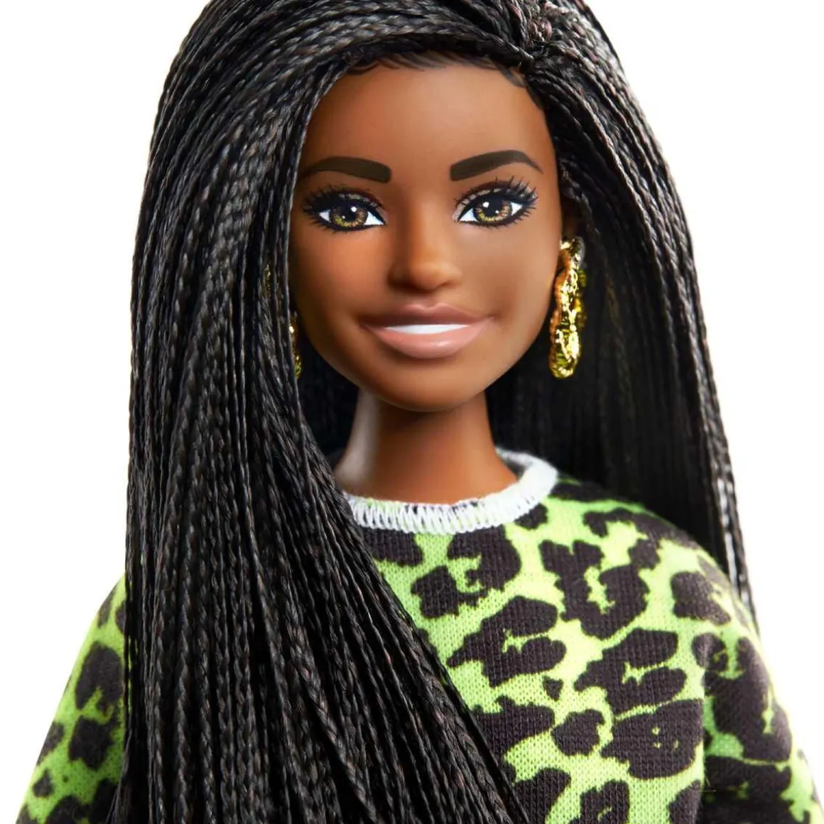 Barbie - Muñeca Fashionista - Camiseta neón leopardo