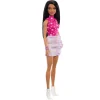Barbie - Muñeca Fashionista con Vestido Rosa Metálico ㅤ
