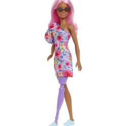 Barbie - Muñeca Fashionista con Gafas y Vestido Floral ㅤ