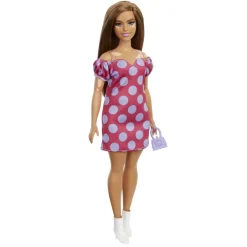 Barbie - Muñeca Fashionista Curvy Vitiligo - Vestido de lunares