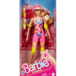 Barbie - Muñeca Patinadora con Outfit Neón y Accesorios ㅤ