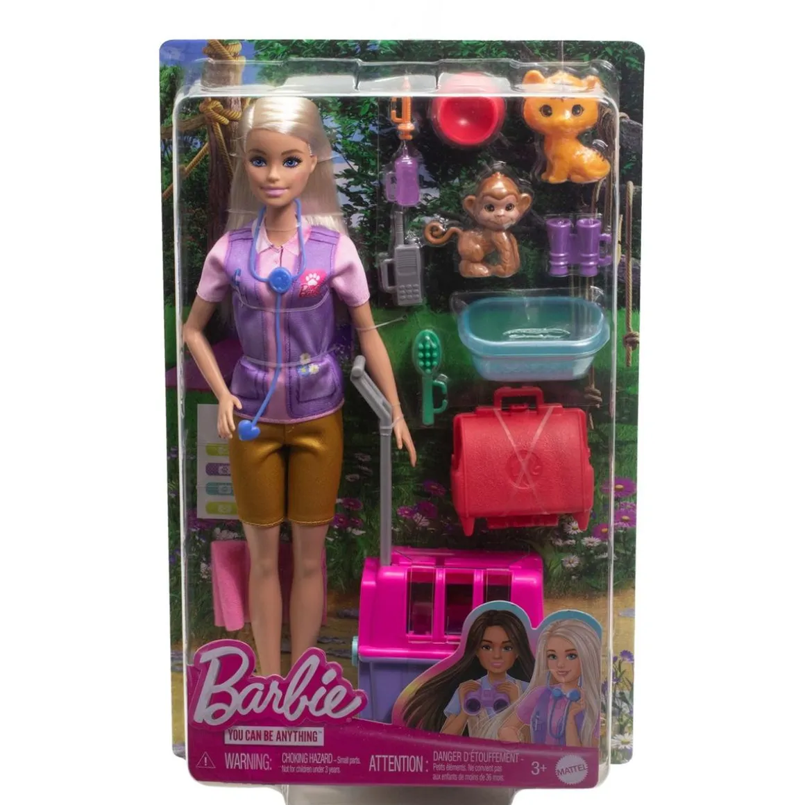 Barbie - Muñeca Salvadora de Fauna con Accesorios de Rescate ㅤ