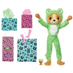 Barbie - Muñeca Sorpresa con Disfraz de Cachorro Rana y Accesorios (Varios modelos) ㅤ