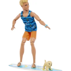 Barbie - Muñeco Ken con tabla de surf ㅤ