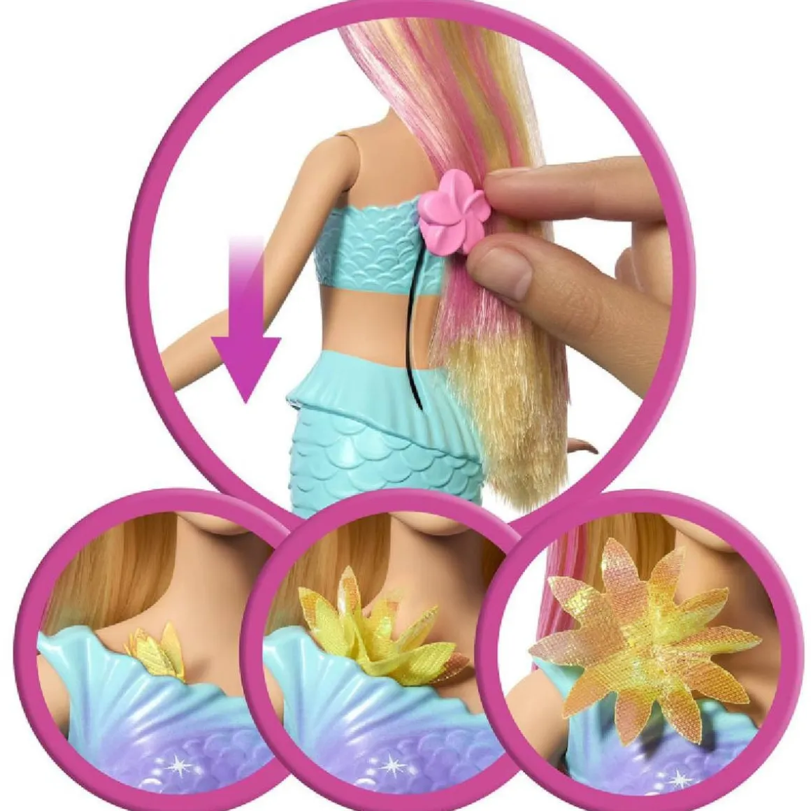 Barbie - Sirena Flores Mágicas - Rubia