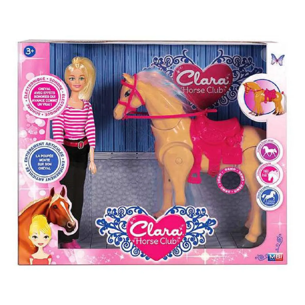 Caballo motorizado y su muñeca jinete