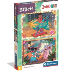 Clementoni - 2 puzzles 60 piezas - Stitch