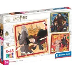 Clementoni - 3 puzzles 48 piezas - Harry Potter