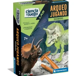 Clementoni - Arqueojugando Triceratops Fosforescente ㅤ