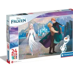 Clementoni - Frozen - Puzzle infantil de 24 maxi piezas grandes Disney ㅤ