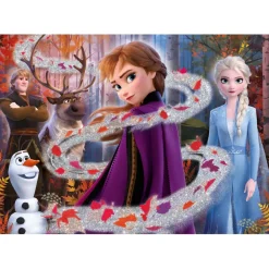 Clementoni - Frozen - Puzzle infantil efecto purpurina 104 piezas ㅤ