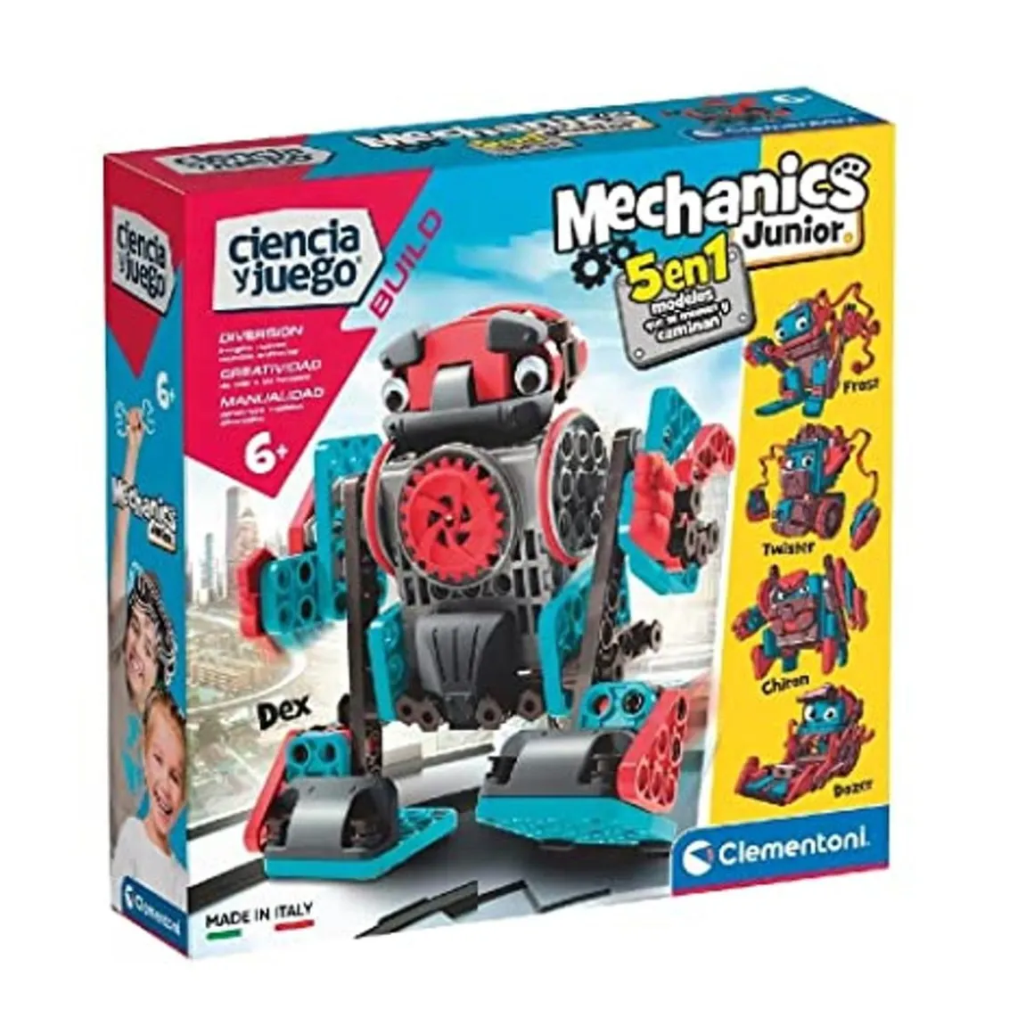 Clementoni - Mechanics Junior construcción de robots multicolor