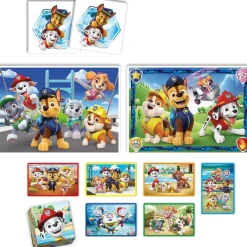 Clementoni - Patrulla Canina - Edukit 4 en 1 con puzzle y juego de memoria Patrulla Canina ㅤ