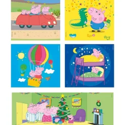 Clementoni - Peppa Pig - Puzzle Infantil Multicolor 10 en 1, de distinto tamaño para montar progresivamente ㅤ