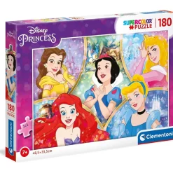 Clementoni - Princesas Disney - Puzzle infantil de Princesas Disney, 180 piezas ㅤ