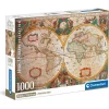 Clementoni - Puzzle de 1000 piezas con Mapa antiguo, fabricado en Italia ㅤ