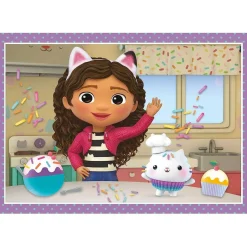 Clementoni - Puzzle infantil 4 en 1: Casa de Muñecas de Gabby, 12-24 piezas, tamaño único ㅤ