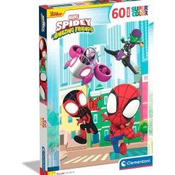 Clementoni - Puzzle Maxi Infantil de 60 Piezas - Los Amigos de Spidey ㅤ