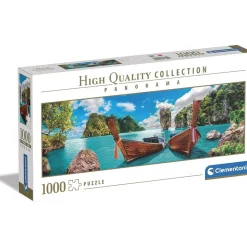 Clementoni - Puzzle panorámico de 1000 piezas, Bahía de Phuket ㅤ