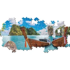 Clementoni - Puzzle panorámico de 1000 piezas, Bahía de Phuket ㅤ