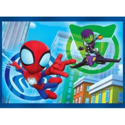 Clementoni - Puzzles progresivos 4 en 1 - Spidey y su Superequipo