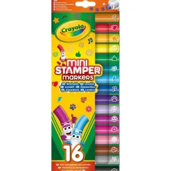 Crayola - Crayola - 16 rotuladores lavables con punta de sello Pip Squeaks, colores surtidos, para escuela y ocio ㅤ