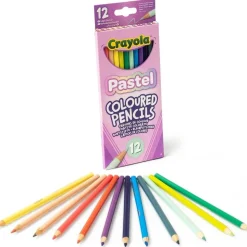 Crayola - Lápices de colores pastel de dibujo, caja de 12 colores ㅤ