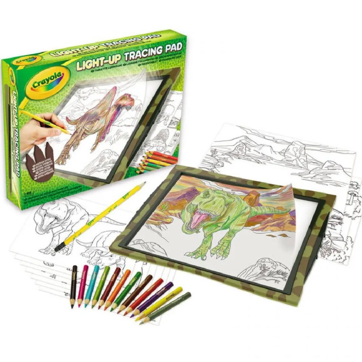 Crayola - Pizarra luminosa maxi dinosaurios