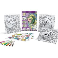 Crayola - Set de páginas para colorear y construir obras de arte tridimensionales, tema aventuras espaciales