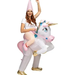 Disfraz a hombros de unicornio hinchable para adulto Talla única