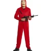 Disfraz con máscara La Casa de Papel talla XL, color rojo ㅤ
