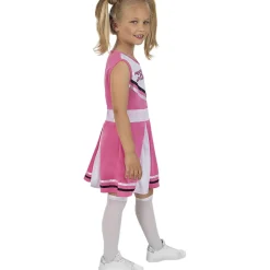 Disfraz de animadora rosa niña 7-9 años