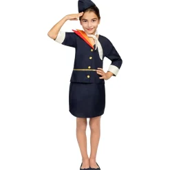 Disfraz de azafata de vuelo para niña 7-9 años