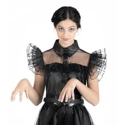 Disfraz de baile Rave'N Dance estilo Wednesday Addams, color negro, talla S ㅤ