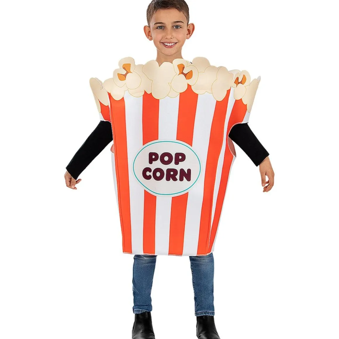 Disfraz de bolsa de palomitas para niños 7-12 años