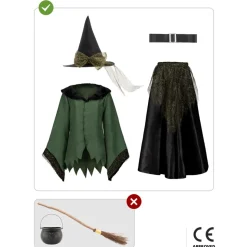 Disfraz de bruja deluxe niña 5-6 años