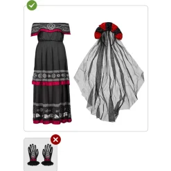 Disfraz de Catrina mujer XS