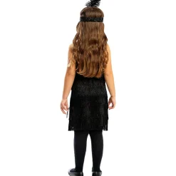 Disfraz de charlestón negro para niña 10-12 años