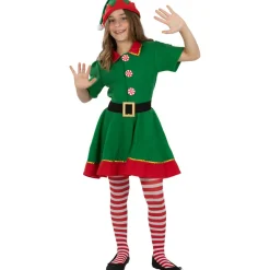 Disfraz de elfa navideña niña 3-4 años