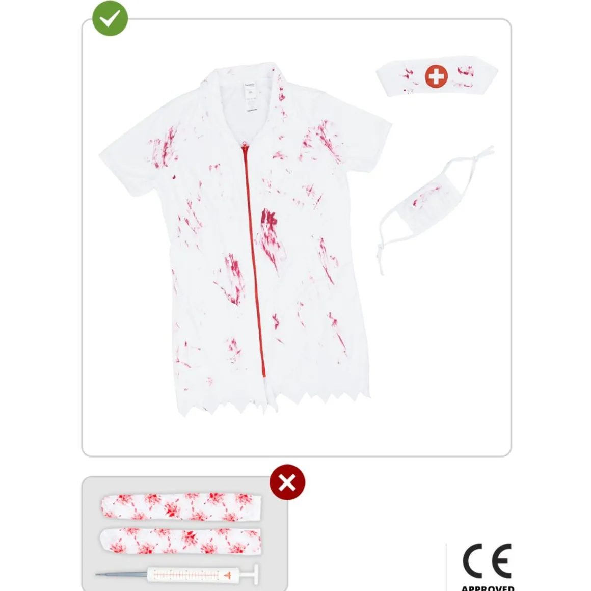 Disfraz de enfermera zombie niña 10-12 años